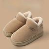 New Plush Thick-soled Slippers for Women's Home Use, Including Heel Shoes and Cotton Shoes