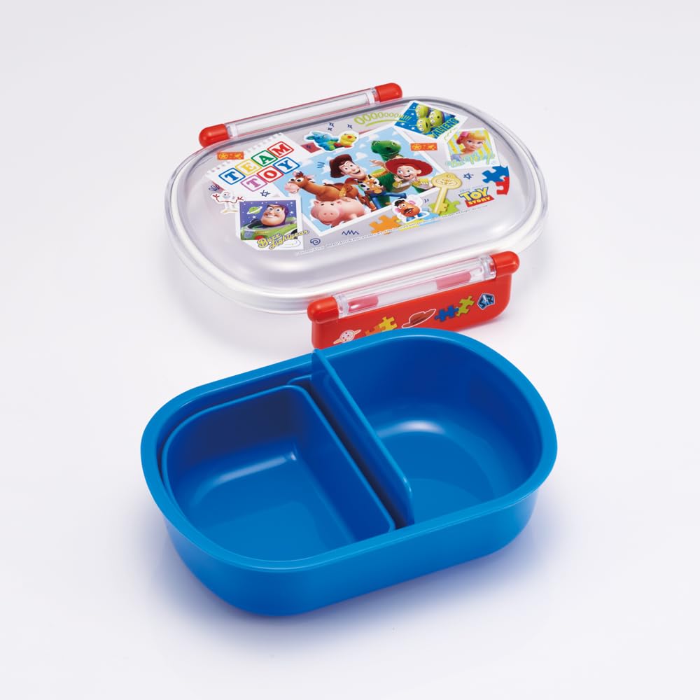 Skater Lunch 1 with Fluffy Meal Made in Disney Toy Story 24 Kids' Box, Tier, 360ml, Inner, Dome-Shaped, Container, Antibacterial, Japan, Design,
