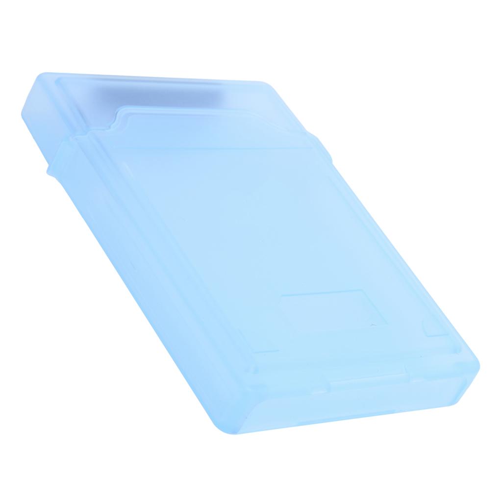 2.5in Hard Disk Storage Box ABS Material HDd SSD Dustproof and AntiStatic Protection Case(Blue ) (Not Inclube Hard Disk)