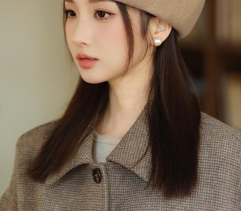 Damen Koreanische Mode Street Baskenmütze - Herbst/Winter Warme Schiebermütze für einen schlankeren Look