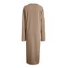Women's Casual Loose Fashion Solid Color Round Neck Long Sleeve Knitted Long Dress