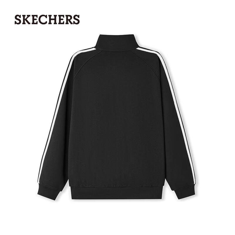 Skechers Men's Relaxed Fit Embroidered Stand-Collar Jacket