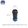 SP21 Aviation Plug Ip68 Waterproof  Cable Connector Docking/square Flange/back Nut Male Plug Female Socket 2/3/4/5/6/7/9/12 Pin