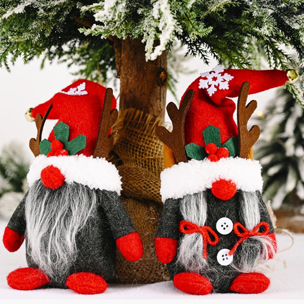 Christmas Faceless Gnomes Plush Santa Doll Ornaments Gonk Dwarf Elf Figure Xmas Decor Supplies