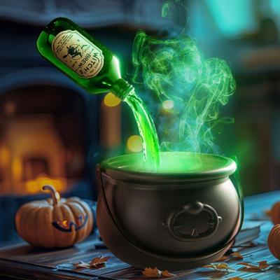DIY Floating Potion Set Halloween Decoration Witches Cauldron And Mist Maker Spooky Vintage Black Bowl for Hocus Pocus Party Decor Home Mantel