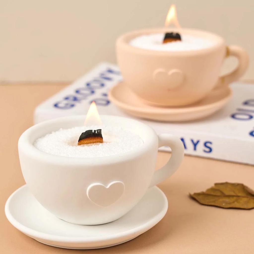3D Liebe Teetasse Kerzenglas Silikonform DIY Kaffeetasse Blumentopf Gussformen Gips Harz Aufbewahrungsbox Handwerk Herstellung Heimdeko