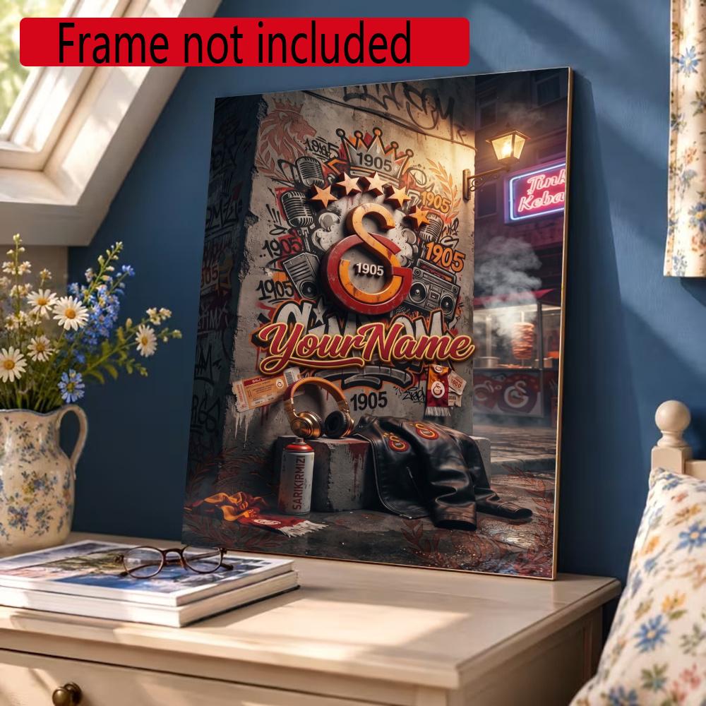 Galatasaray Personalized Name Round Diamond Painting Kit Diamond Embroidery Painting Rhinestones Mosaic Frameless Handwork Decoration Arts