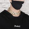 20/24/31MM Stainless Steel Larger Necklace for Men Women Hip Hop Golden Street Accessories Shiny Big Rock Trendy Party Jewelry