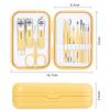 Tragbares 13-teiliges Nagelknipser-Set Edelstahl Nagelpflege-Set für Zuhause, Nagelpflege-Werkzeuge Nagelfeile Ohrenstäbchen Nagelhautzange