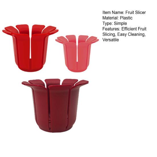Fruit Slicer Cup Strawberry Banana Grape Slicer Egg Cutter Large Capacity Kitchen Gadget for Salads Cakes Platters