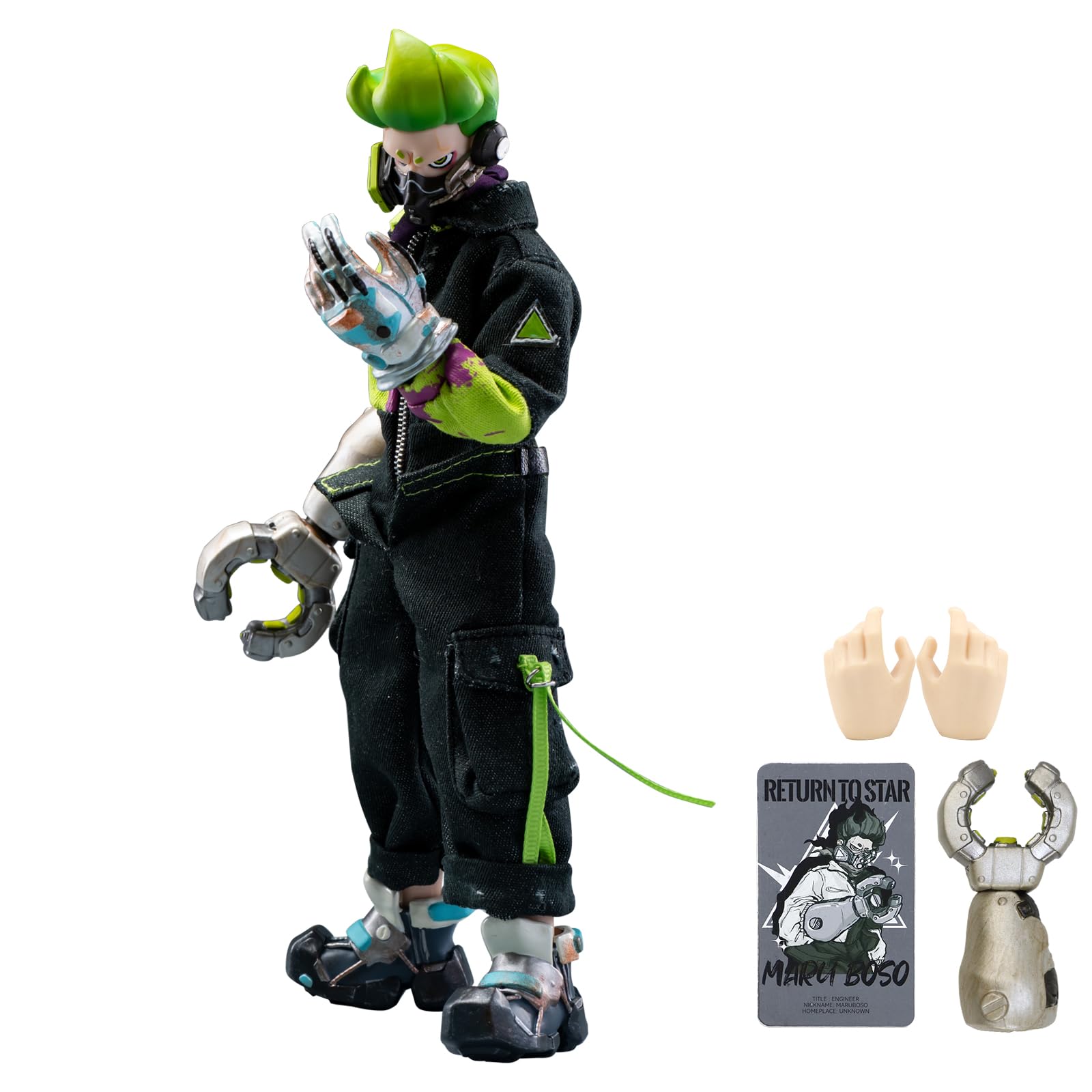 

Кукла MJD Масштабная Подвижная Аниме Возвращение к для Возрастов 15 и ПВХ Коллекционная 1 Штука 1/8 Фигурка, Марусоу, Звезды, Вверх, и АБС, В Костюме, Фигурка, Зеленый,