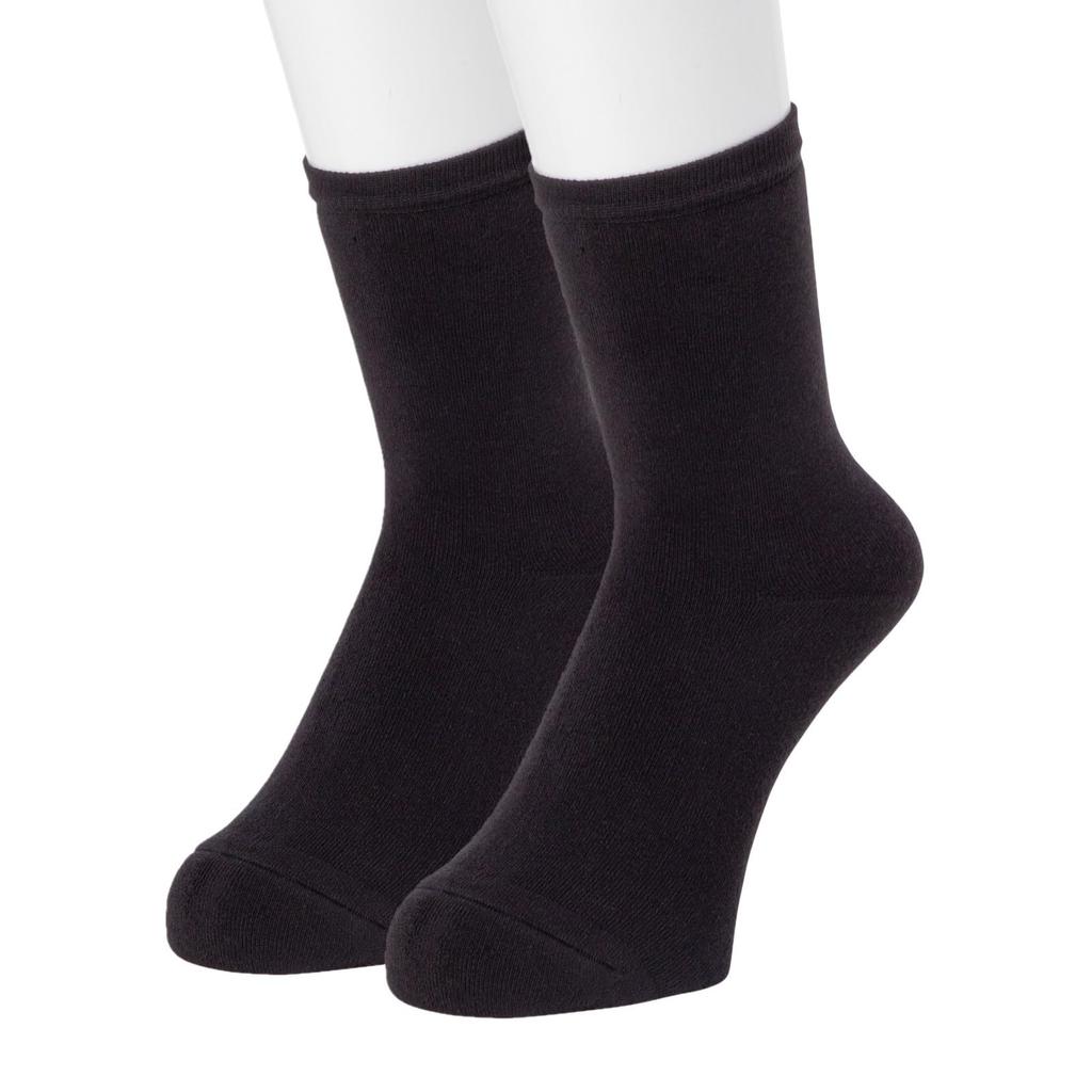 Okamoto Cocopita Regular Lightweight Black Sizes cm Warmth, Length, Pile, Moisture-Wicking, Heat-Retaining, Deodorizing, 335-800, Women's, (2-Pair