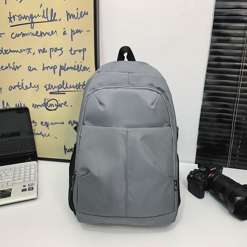 Men's Outdoor Backpack Solid Color Women Large Capacity Backpack Student School Bag