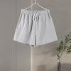 Striped Shirt Shorts Set Spring/Summer 2025 New Fashion Women's Comfort and Leisure 2-piece Set Loose Retro Versatile
