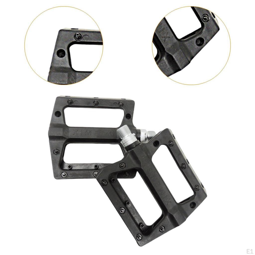 2Pcs Mountain Bike Pedals Bicycle Wide Flat Pedal Anti Slip Replacement Practical for BMX Road