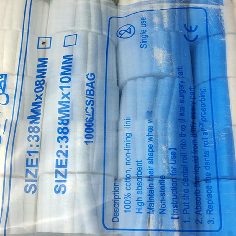 High Absorbent Dental Hemostatic Cotton Roll 1.0*3.8Cm Dental Cotton Roll Absorbent Cotton Roll Moisture Proof Cotton Roll