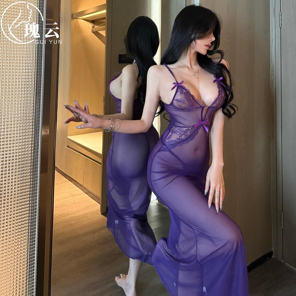 Sex Underwear Sexy Pure Desire Temptation Charming Mesh Charming Perspective Lace Suspender Dress Nightclub Uniform