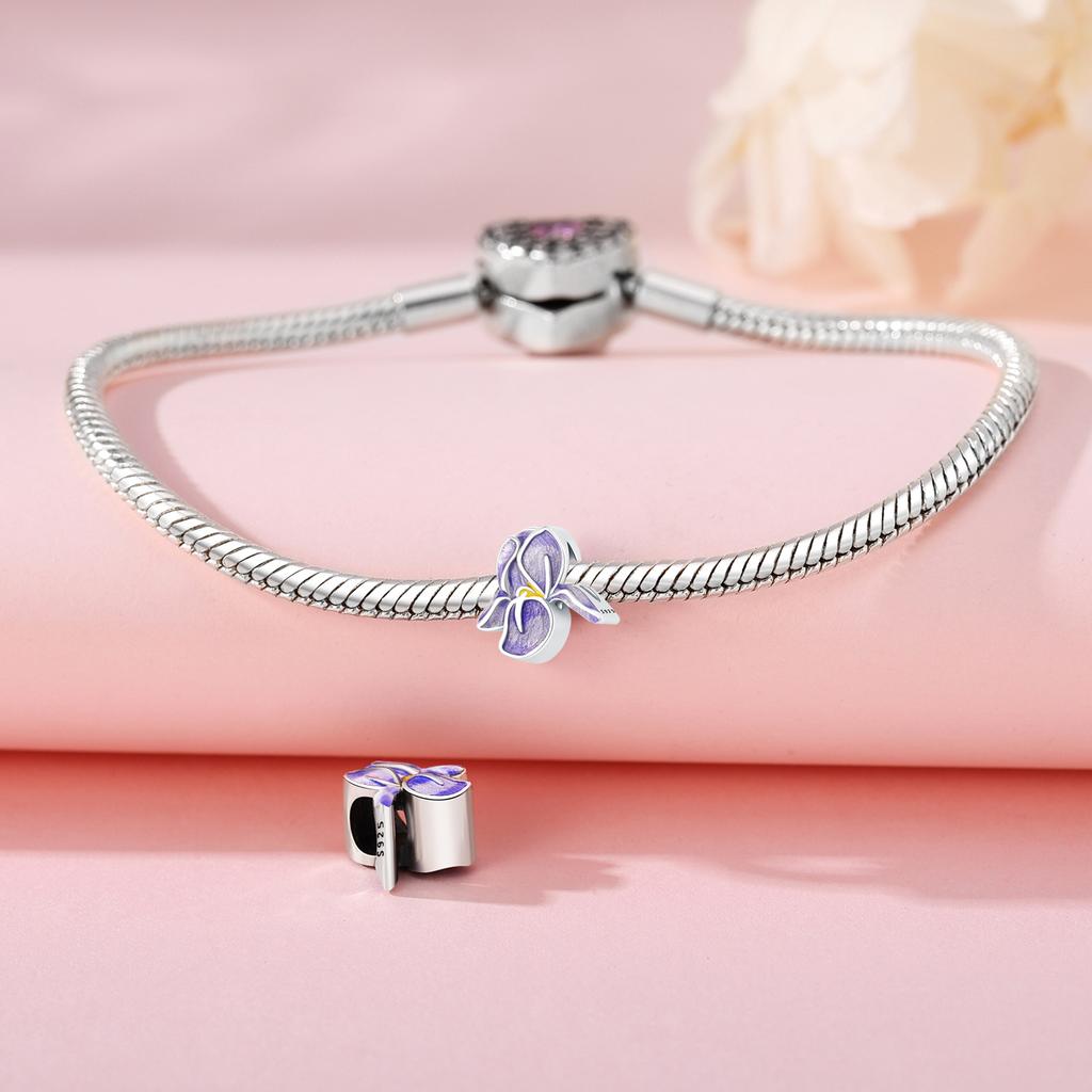Copper Metal Daisy Sakura Flower Plant Series Charm Bead Components Bead Components Compatible With Authentic Original Wear Bracelets Do It Yourself