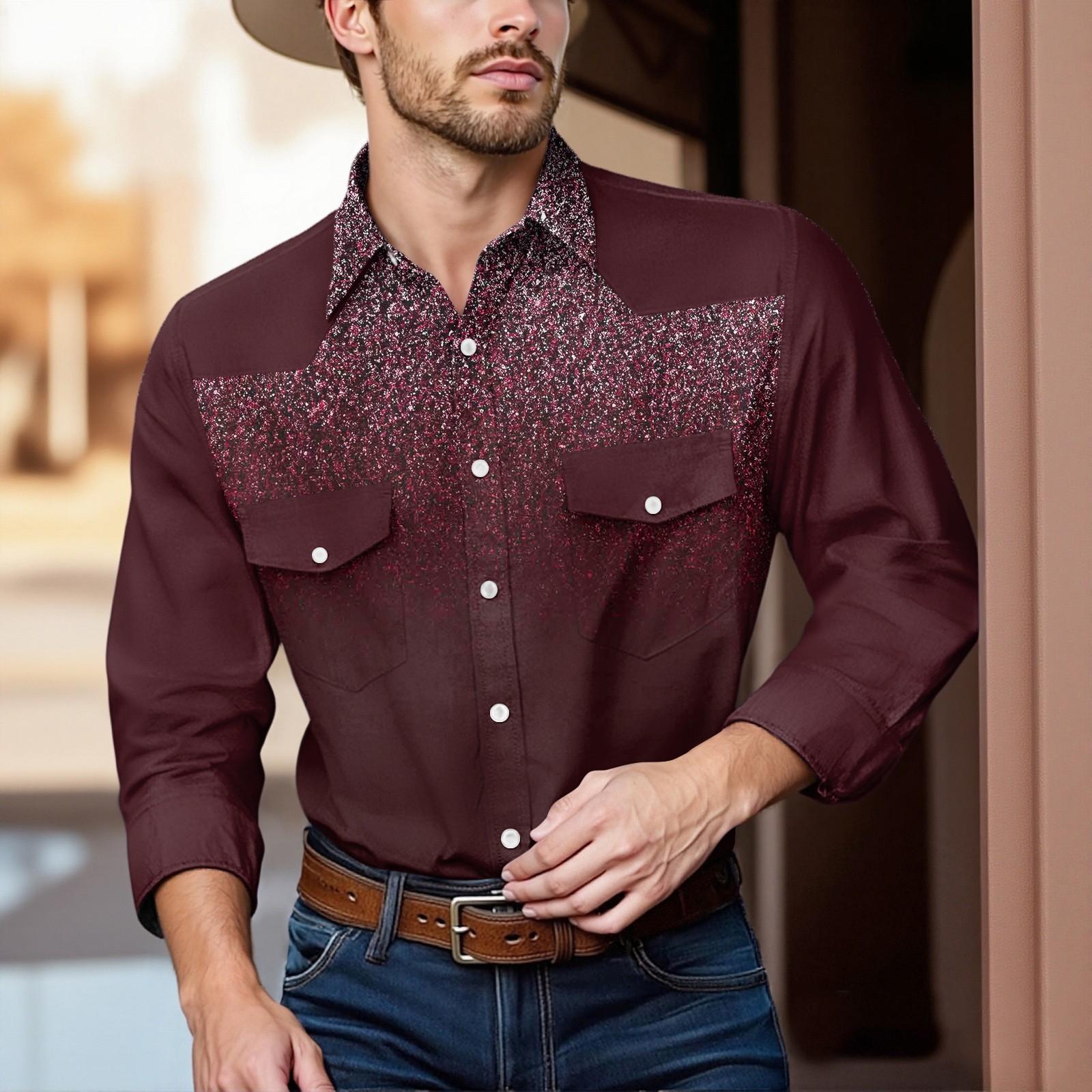 

Мужской модный топ кэжуал с короткими рукавами, лацканами и длиной до плеч XXXL винный