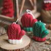 Christmas Wool Gloves Scented Candles Holiday Gifts Instagram Photo Props DIY Creative Incense Candle pillar jars with wholesale