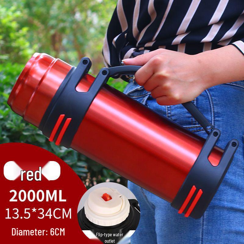 

5L 304 Stainless Steel Insulated Pot for Men & Women - Outdoor/Car/Household Hot Water Bottle 1500ml (3 Jin Water)