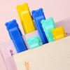 1/3Pcs Cute Bear Silicone Bookmark Clip Automatically Follows Page Flipping Book Markers Notebook Page Divider School Supplies