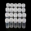 20 Pcs Practical Empty Plastic Bottles with Lids 5ml Small Vials Sample Container for Office School Chemistry Supplies