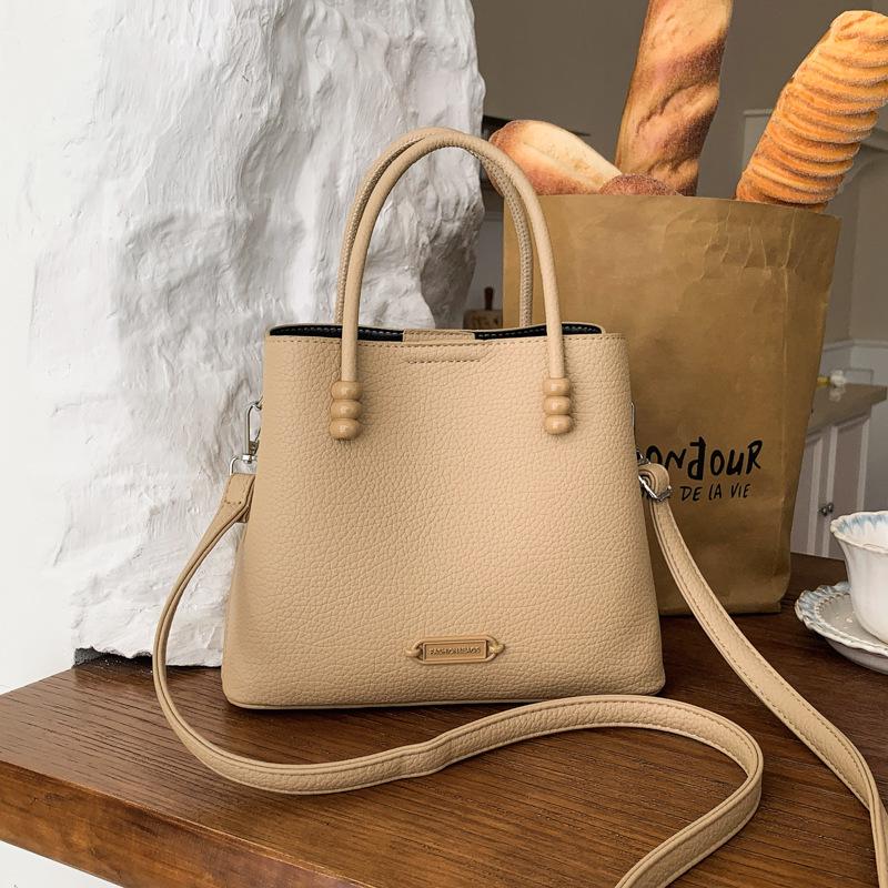 Trendy Large-Capacity Women's Handbag - 2026 Summer Fashion with Lychee Texture, Shoulder & Crossbody Style