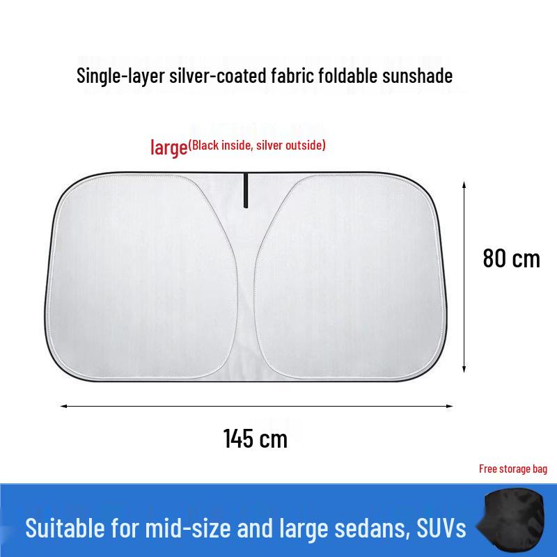 Foldable Car Sunshade: Heat Insulation Sunblock Curtain for Windshield and Windows.