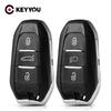 KEYYOU 3 Pulsanti Per Peugeot 308 408 508 2008 3008 4008 5008 Per Citroen C3 C4 Smart Card Guscio Chiave Auto Sostituzione