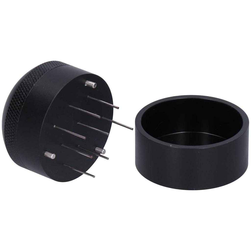Coffee Distributor and Tamper, Coffee Leveling Tool, Needle Type, Coffee Tool, Depth 51mm, Aluminum Alloy, Stainless Steel for Brewing