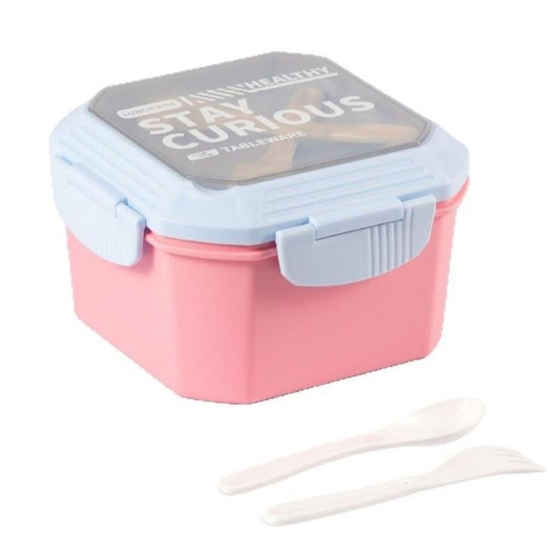 

Sturdy Plastic Salad Container for Adults Large Capacity Includes Tray and Forks Dishwasher Safe Elegant Designs синій