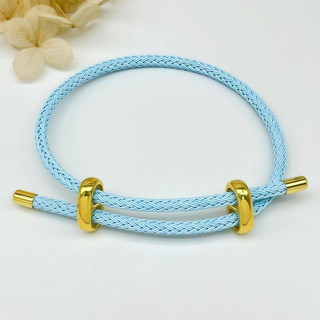 DIY Verstellbares Perlenarmband aus Stahldraht mit 8-Figur-Schnalle