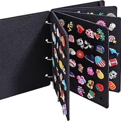 Filz-Schuhschnallen-Organizer-Broschüre, Schuhblumen-Aufbewahrungstasche, faltbare löchrige Schuhaufbewahrungsbox, Schuhschnallen-Anzeigetafel
