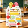 Campus Style Sign Personalized First Day of School Wooden Sign Reusable Erasable Back to Board Cute Classroom Decor Keepsake Memory Tracker