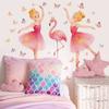Ballet Dancer Girl Wall Sticker Self-Adhesive Removable for Bedroom Living Room Study Room Elegant Home Decor Art