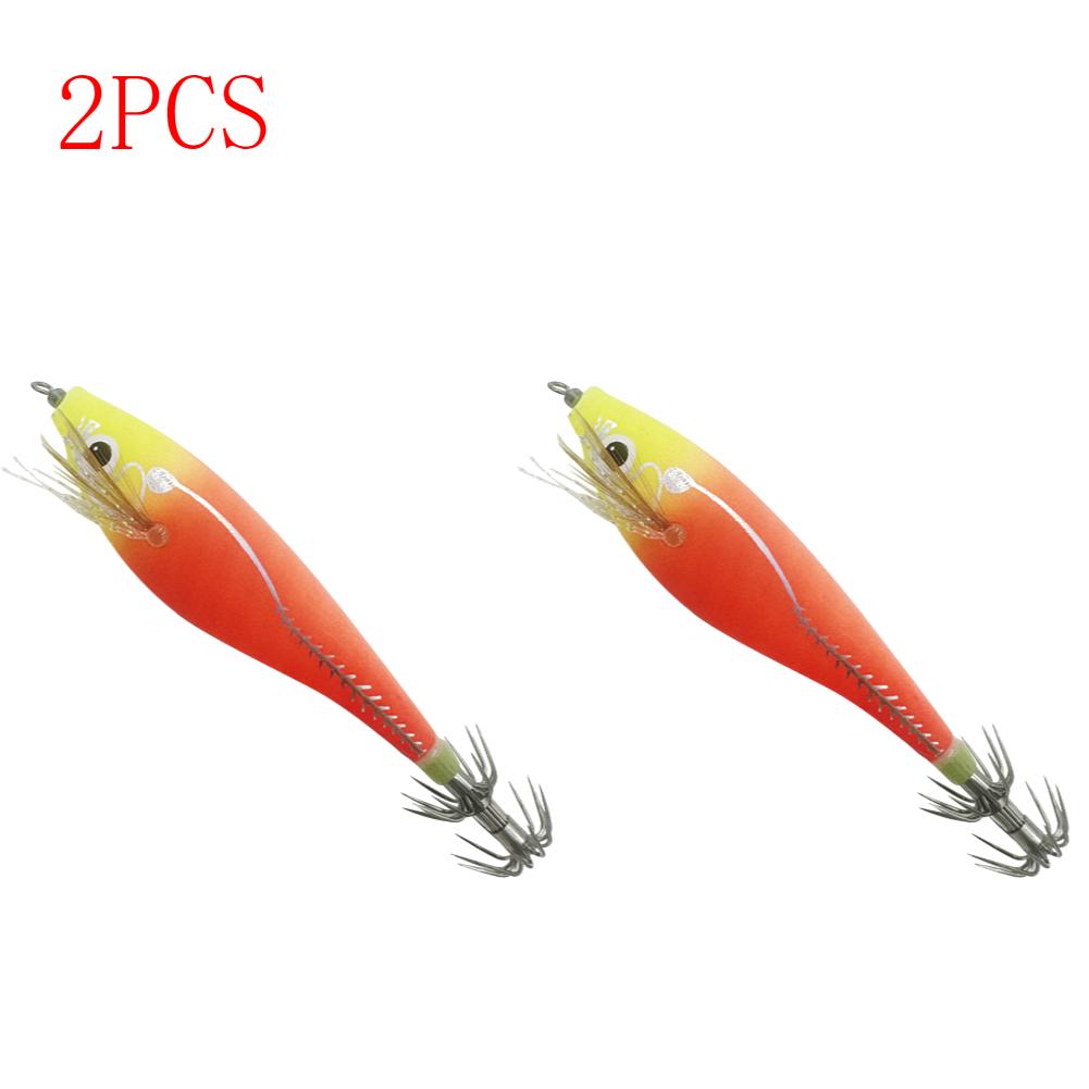 3 To 1 PCS Shrimp Fishing Bait Squid Fish Hook Wooden Octopus Fishing Bait Cuttlefish Artificial Fishing Bait Hard Bait Swinging Fishing Gear