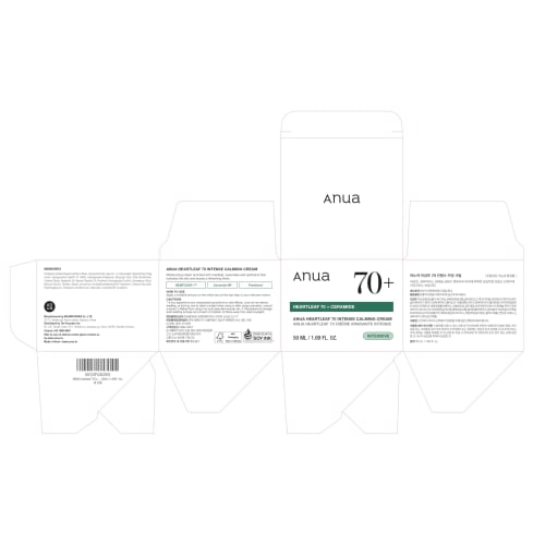 ANUA Hokudami 70 Intense Calming Cream 50ml Moisturizing Care Full of Moisturizing Feeling Fluctuous Skin Oily Skin Heartleaf Cream Skin Care Moisturi