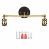 Vintage E26 Lamp Holder Wall Light AC110-120V Bronze Finish Wall Fixture Double Heads Iron Material Wall Lamp Stair Entry