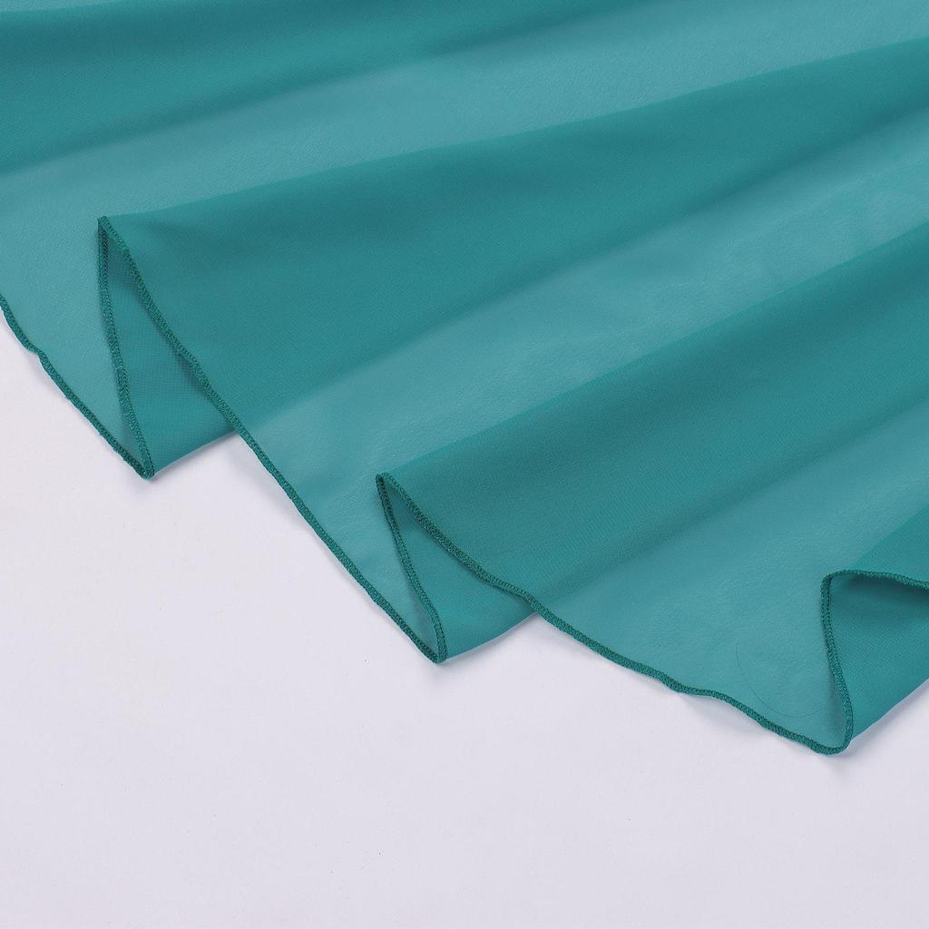 Multicolor Chiffon Gothic Cape: Long Wedding & Halloween Shawl for Women