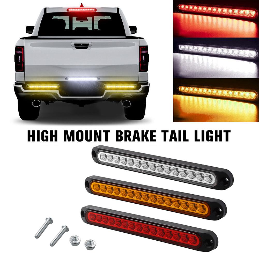 Universal LED Car Tail Lights for Trailers rucks,Lorries,and Pickups Brake/Stop/Turn Signal 12V-24V 15 LEDs Light Bar Strip