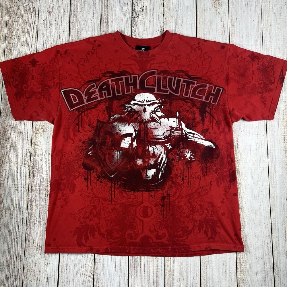 Vintage Y2K AOP Death Clutch Shirt Mens XL WWE MMA Unisex T-Shirt XL
