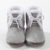 Baby Girl Booties with Bow Plush Non-Slip Sole First Walkers Warm Color-Block Shoes for Infant 0-12 Months