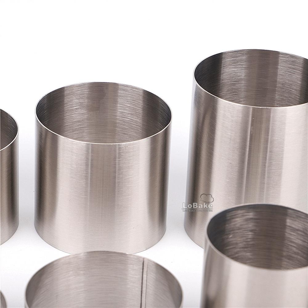 10pcs/lot Diameter 5cm 6.3cm round shape various height stainless steel mousse cake ring mini tiramisu molding cutter DIY baking