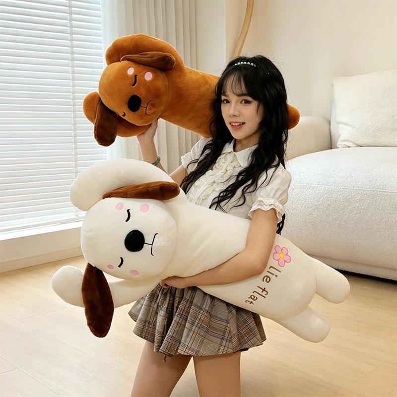 Large Cartoon Long Dog Plush Pillow - Stuffed Companion Sleep Doll & Bed Toy, Perfect Birthday Gift