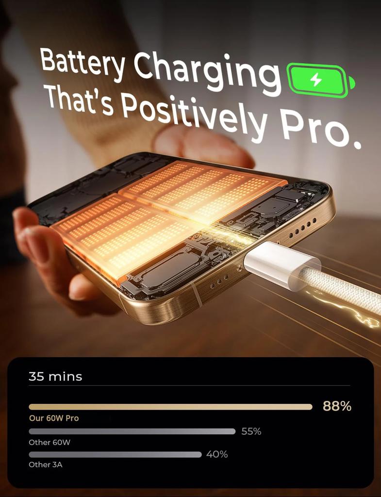 PD60W Snabbladdning IPhone 15 Datakabel Typ-c Flätad Kabel Lämplig för Samsung IPhone 15 Serien Laddningskablar