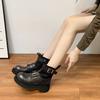 British style retro Martin boots belt buckle Korean version of short boots Internet celebrity tide thick sole heightening boots niche fashion boots