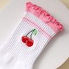 Cotton Pilates Socks Breathable Cherry Embroidery Socks New Yoga Socks