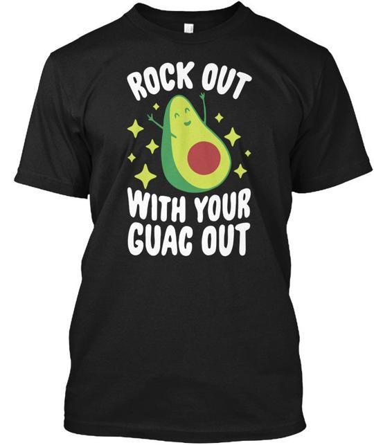 

Vegan rocks Out With Your Guac - T-Shirt Made in the USA Size S to 5XL 3XL