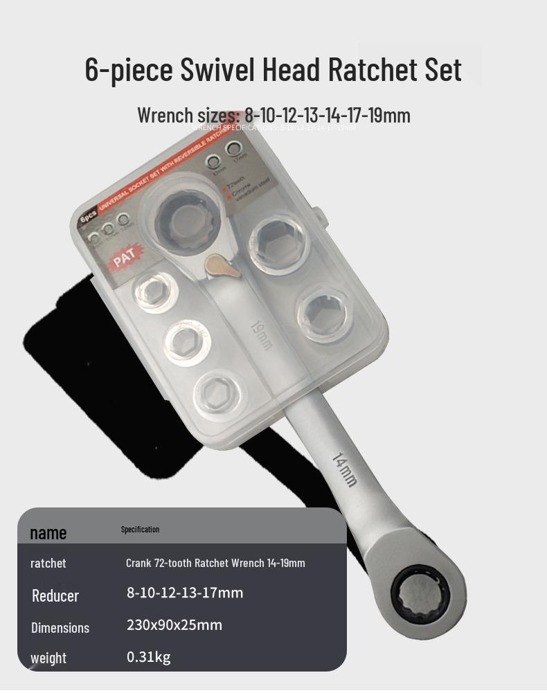 Portable Multifunctional Ratchet Socket Wrench Set for Quick Car and Auto Repair